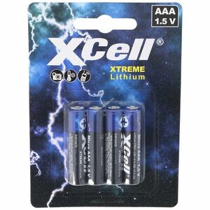 XCell XTREME FR03 L92 AAA (Micro) 1, 5V 1000mAh 4db/csomag elem lítium kép