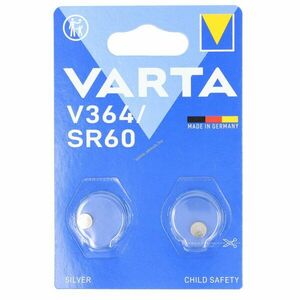 Varta 364 SR60 gombelem 1, 55V 20mAh 2db/csomag ezüst-oxid kép