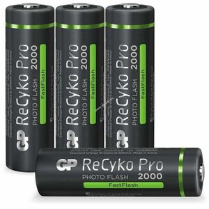 GP ReCyko Pro Photoflash AA Mignon ceruza akku 1, 2V 2000mAh 4db/csomag NiMH kép