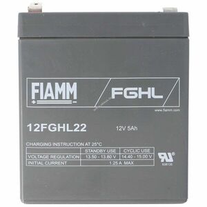 FIAMM 12FGHL22 12V 5Ah Faston 6, 3mm akku AGM ólom-zselés kép