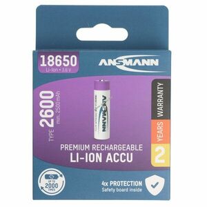 Ansmann 18650 akku 3, 6V 2600mAh Li-Ion kép
