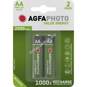 Agfaphoto Value Energy AA Mignon ceruza akku 1.2V 2300mAh 2db/csomag NiMH kép
