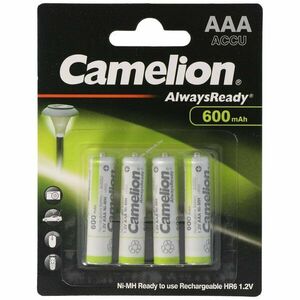 Camelion Always Ready AAA (Micro) akku 1, 2V 600mAh 4db/csomag NiMH kép