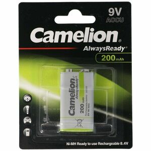 HR6F22 9V 200mAh NiMH akkumulátor kép