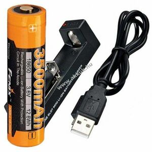 Helyettesítő akku 18650 3, 7V 3500mAh + 1-csatornás USB gyors töltő 1000mA csomag Li-Ion kép