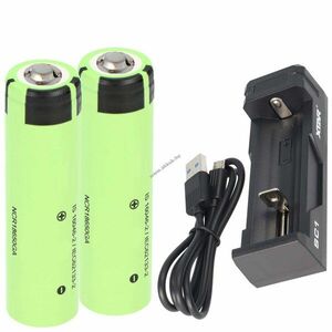 Panasonic NCR18650GA akku 3, 7V 3300mAh 2db/csomag és SC1 töltő Li-ion kép