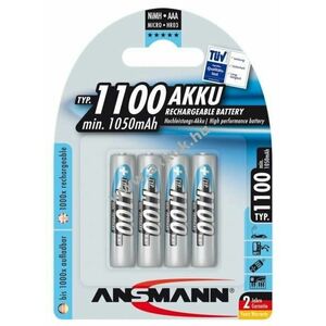 Ansmann NiMH AAA (Micro) akku 1, 2V 1100mAh 4db/csomag NiMH kép