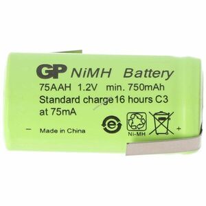 Helyettesítő akku 2/3AA modellépítő forrfül Z-forma 1, 2V 650mAh 1db/csomag NiMH kép