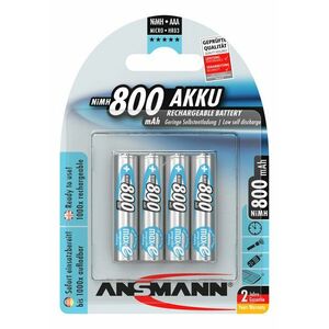 Ansmann maxE Micro AAA akku 1.2V 800mAh 4db/csomag NiMH kép