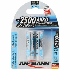 Ansmann maxE plus AA Mignon ceruza akku 1, 2V 2500mAh 2db/csomag NiMH kép