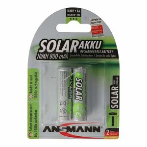 Ansmann Solar AA Mignon ceruza akku 1, 2V 800mAh 2db/csomag NiMH kép