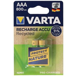 Varta Recycled Ready to Use AAA (mikro) akku 1, 2V 800mAh 2db/csomag NiMH kép