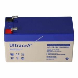 Ultracell UL1.3-12 12V 1, 3Ah Faston 4, 8mm akku AGM ólom-zselés kép