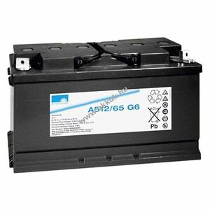 Exide Dryfit A512/65 G6 12V 65000mAh 353x175x190mm M6 csavaros csatlakozás AGM és ólom-zselés kép