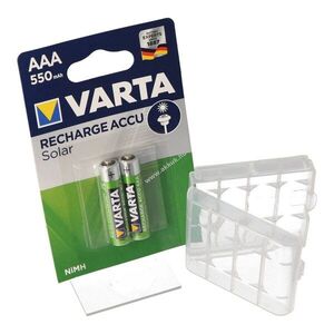 Varta Solar AAA mikro akku 1, 2V 550mAh akkubox 1-4 mikro/Mignon ceruza NiMH kép