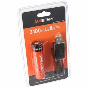 AceBeam ARC18650H-310A 3, 7V 3100mAh USB-C akku Li-Ion kép