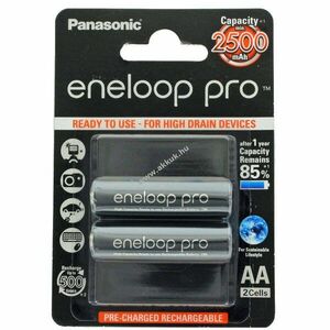 Helyettesítő akku Panasonic Eneloop riasztó AA Mignon ceruza akku 1, 2V 2500mAh 2db/csomag NiMH kép