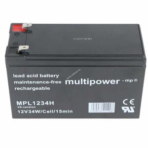 Multipower MPL1234H 12, 0V 8, 5Ah akku AGM ólom-zselés kép
