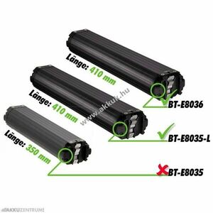 Shimano InTube BT-E8036 I-BTE8036A e-bike akku 36V 17, 5Ah 630Wh kép