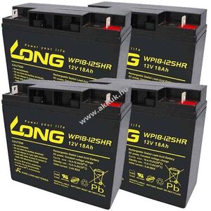 Helyettesítő akku KungLong APC RBC55 12V 18Ah 4db/csomag AGM/ólom-zselés kép