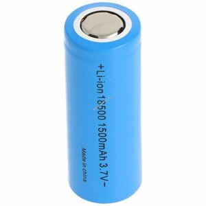 Helyettesítő akku 18500-A1 3, 6-3, 7V 1500mAh lapos pluszpol Li-Ion kép