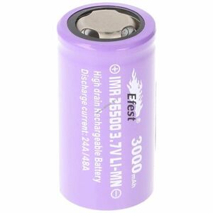 Efest IMR 26500 3, 6V-3, 7V 3000mAh pluszpol lapos 50, 07x26, 26mm Li-Ion kép