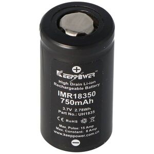 Keeppower IMR18350 3, 7V 750mAh akku Li-Ion kép