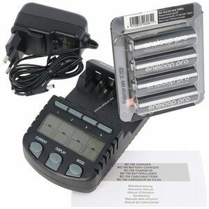 Panasonic eneloop Pro HR-3UWX AA Mignon ceruza akku 1, 2V 2500mAh 4db/csomag + töltő NiMH kép