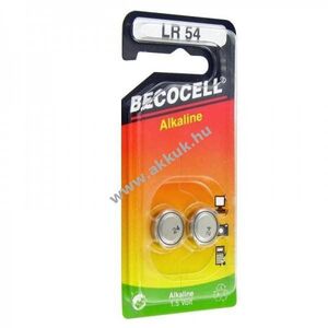 Becocell LR1130 LR54 189 8GA V10GA 2db/csomag gomb gombelem kép