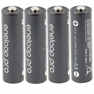 Panasonic eneloop pro BK-3HCDE/4BE AA Mignon ceruza akku 1.2V 2500mAh 4db/csomag NiMH kép