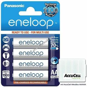 Panasonic eneloop BK-3MCC HR-3UTGB Mignon ceruza AA akku 1, 2V 2000mAh 4db/csomag NiMH kép