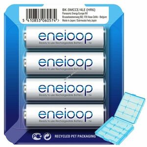 Panasonic eneloop AA Mignon ceruza akku 1.2V 2000mAh 4db/csomag NiMH kép