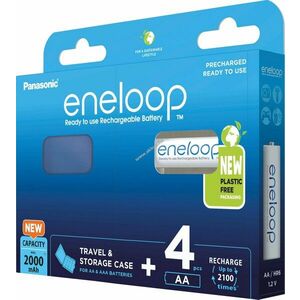 Panasonic eneloop AA Mignon ceruza előre feltöltött akku 1.2V 2000mAh 4db/csomag NiMH kép