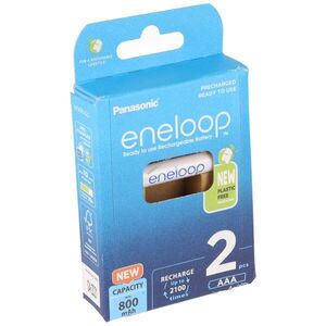 Panasonic eneloop AAA (mikro) BK-4MCDE/2BE előtöltött akku 1, 2V 800mAh 2db/csomag NiMH kép