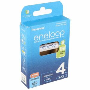 Panasonic eneloop Micro AAA akku 1.2V 800mAh 4db/csomag NiMH kép