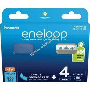 Eneloop Pre-charged AAA (mikro) akku 1.2V 800mAh 4db/csomag NiMH kép