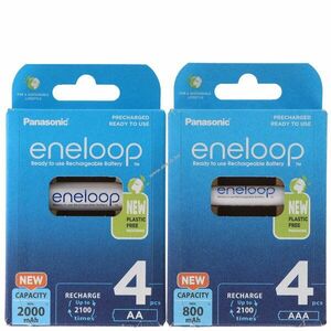 Panasonic eneloop 8db/csomag (4xAA, 4xAAA) 2db akkutartó ingyen NiMH kép