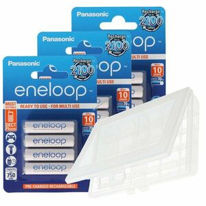Panasonic eneloop AAA (Micro) akku 1, 2V 800mAh 12db/csomag NiMH kép