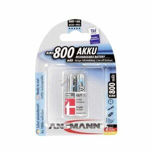 Ansmann maxE AAA (mikro) akku 1, 2V 800mAh 2db/csomag NiMH kép