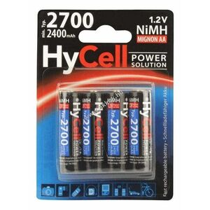 HyCell Typ 2700 AA Mignon ceruza akku 1, 2V 2400mAh 4db/csomag NiMH kép