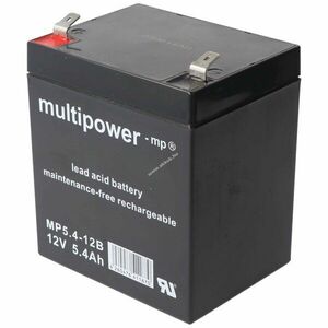 Multipower MP5.4-12B 12V 5, 4Ah 6, 3mm Faston akku AGM ólom-zselés kép