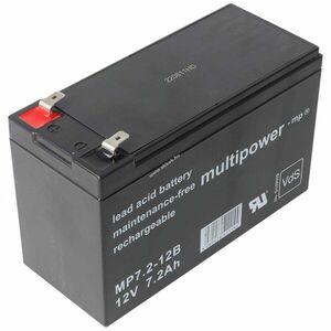 Multipower MP7-12B 12V 7Ah akku 6, 3mm Faston AGM ólom-zselés kép