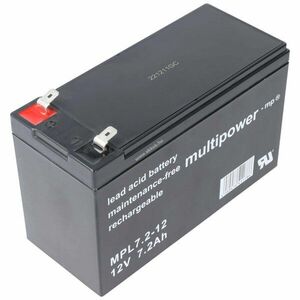 Multipower MPL7.2-12 12V 7, 2Ah akku AGM ólom-zselés kép