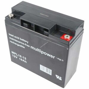 Multipower MPL18-12 12V 18Ah Long Life ólom-zselés akku AGM kép