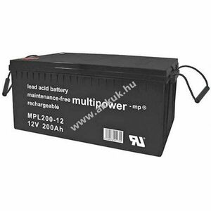 Multipower MPL200-12 I 12V 200Ah akku AGM ólom-zselés kép
