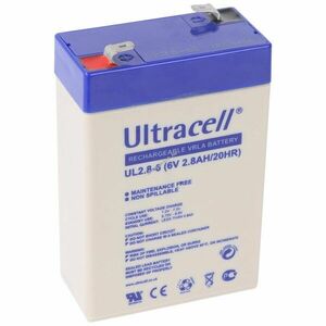 Ultracell UL2.8-6 6V 2, 8Ah akku AGM ólom-zselés kép