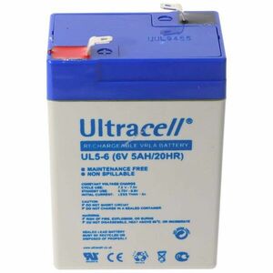 Ultracell UL5-6 6V 5Ah akku AGM ólom-zselés kép