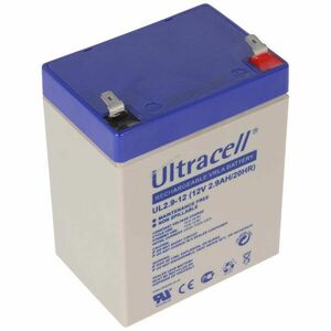 Ultracell UL2.9-12 12V 2, 9Ah 4, 8mm Faston akku AGM ólom-zselés kép