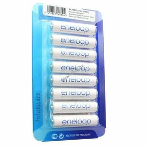 Panasonic eneloop HR-4UTGB AAA (Micro) akku 1, 2V 800mAh 8db/csomag 2db tok NiMH kép