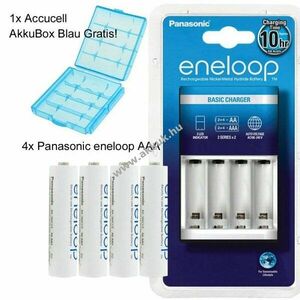 Panasonic eneloop BQ-CC51H töltő + 4db eneloop AAA (mikro) akku NiMH kép